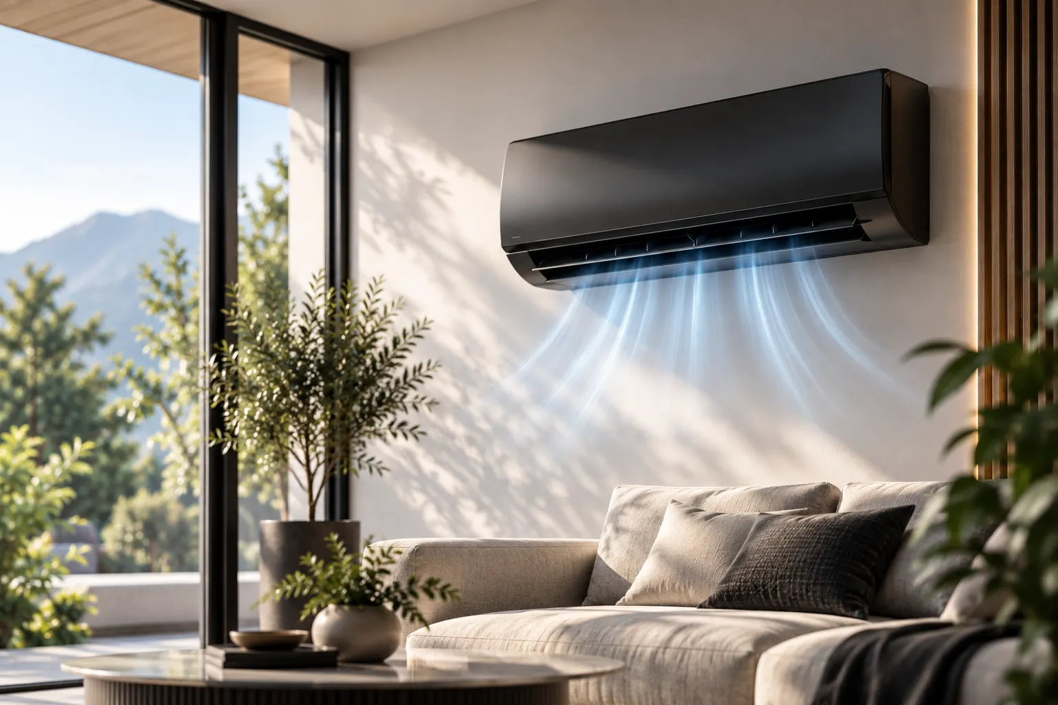 Système de climatisation installé dans une habitation
